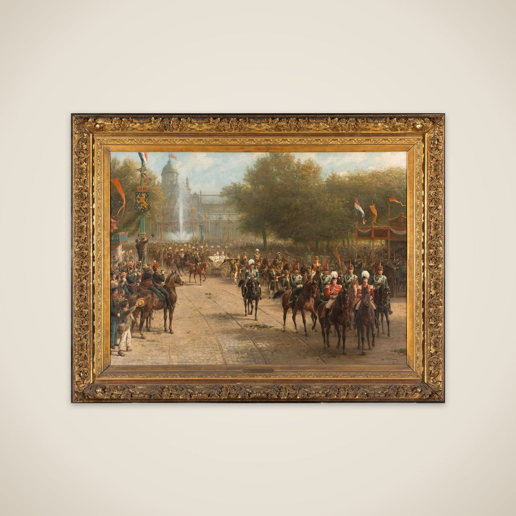 The Frederiksplein, Amsterdam, during the Entry of Queen Wilhelmina, 5 September 1898 unframed print