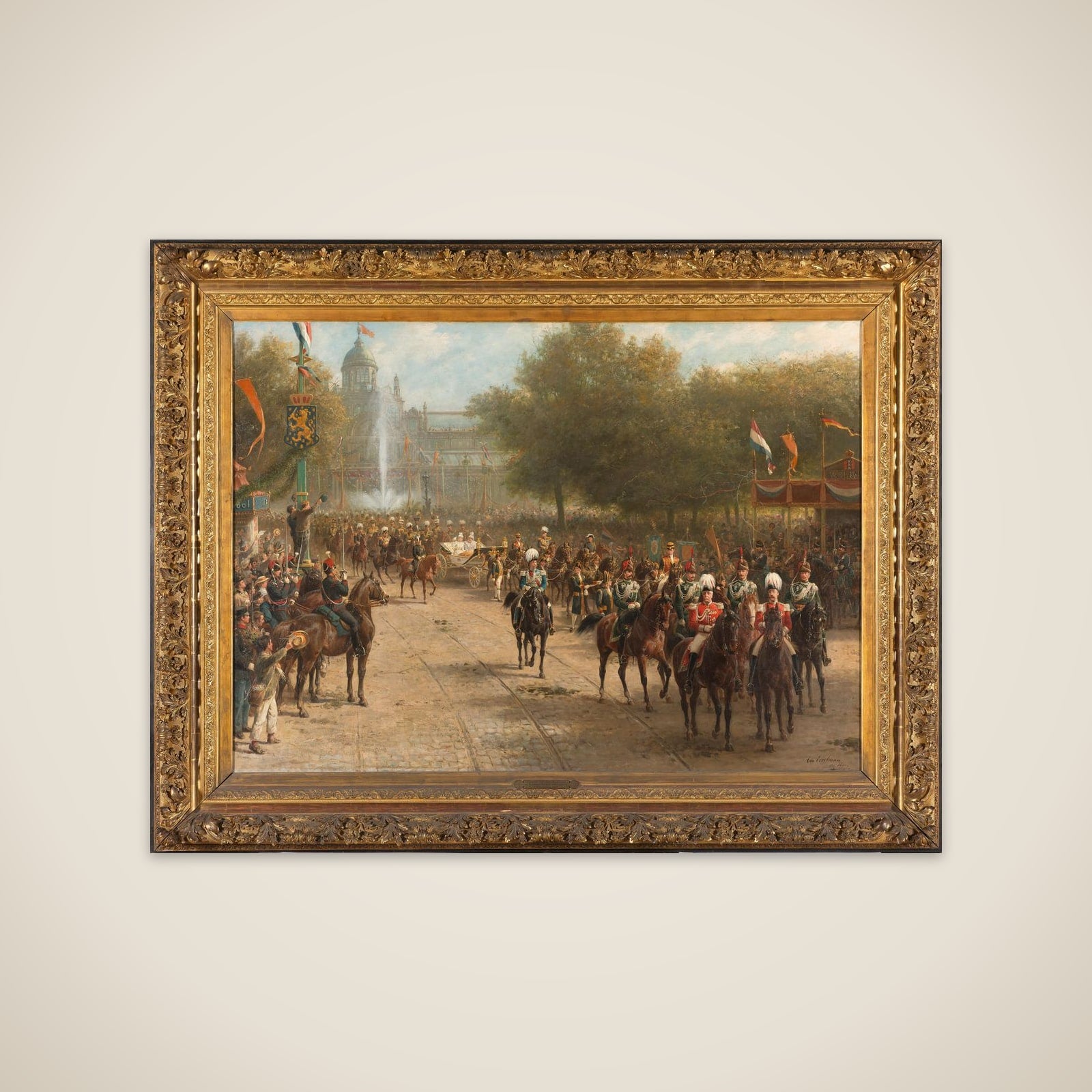 The Frederiksplein, Amsterdam, during the Entry of Queen Wilhelmina, 5 September 1898 unframed print