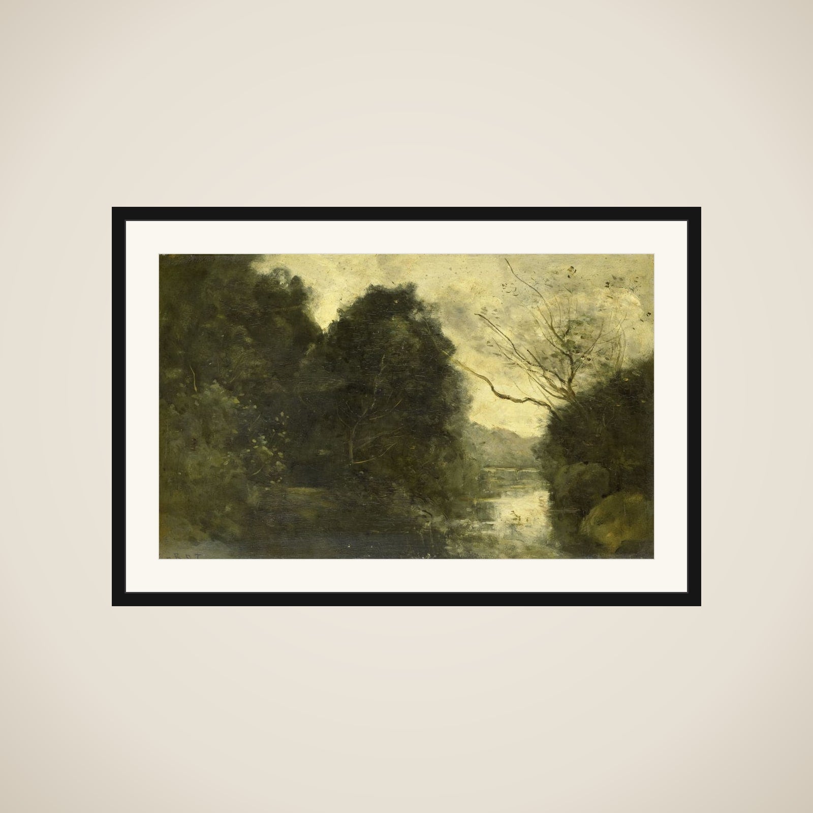 Pond in the Woods framed