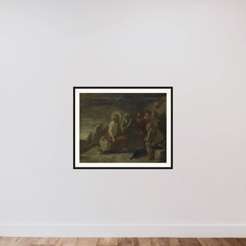 Christ and his Disciples framed — shown to scale