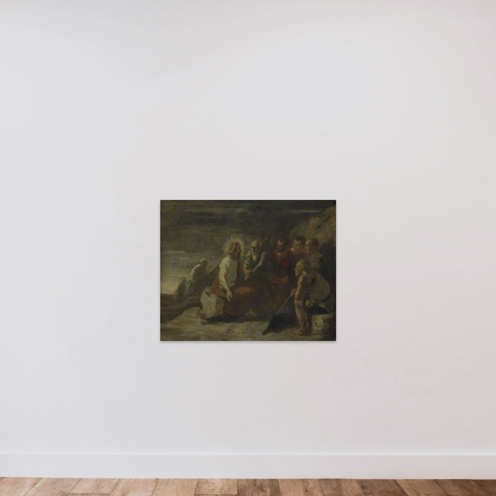 Christ and his Disciples unframed — shown to scale