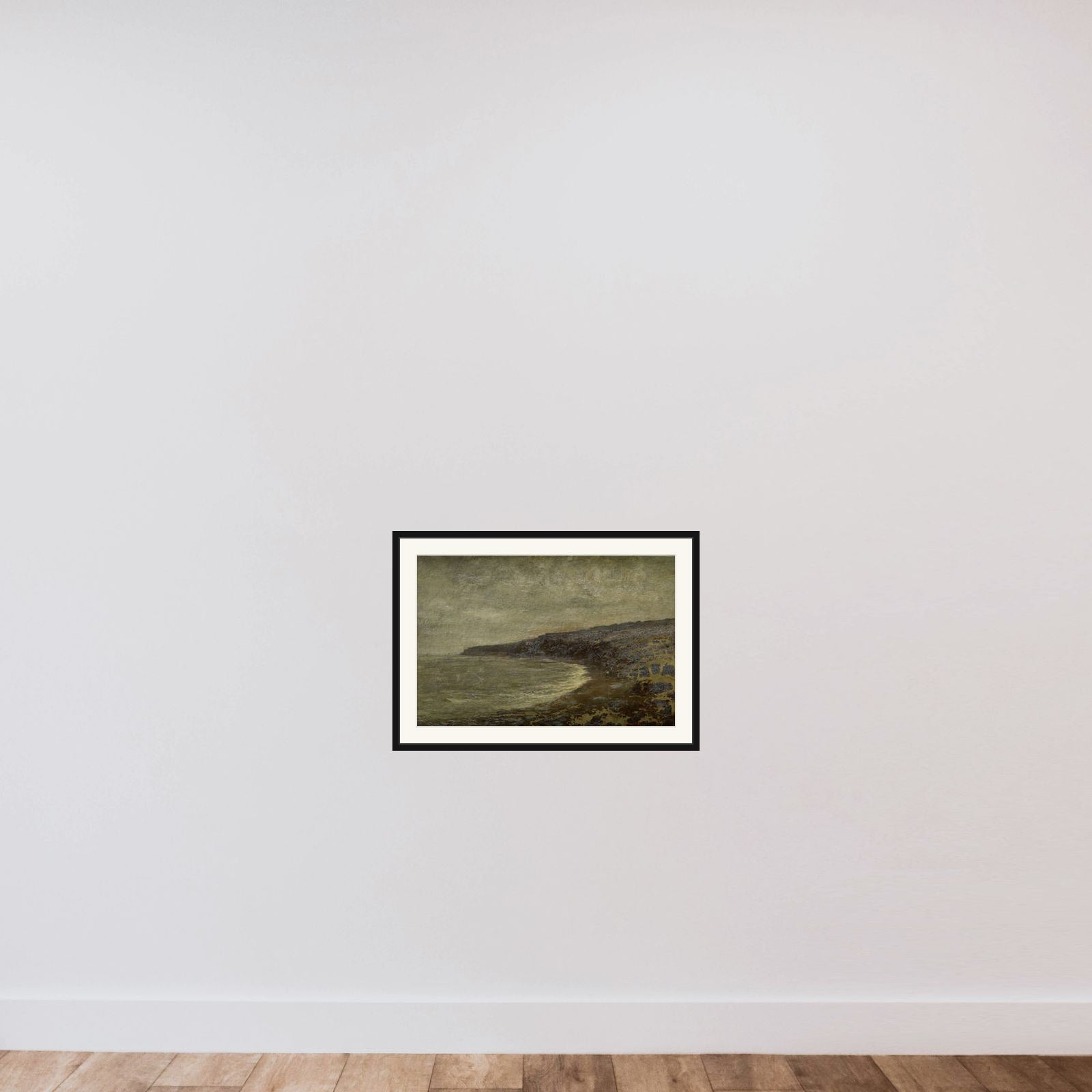 The Lonesome Bay framed — shown to scale