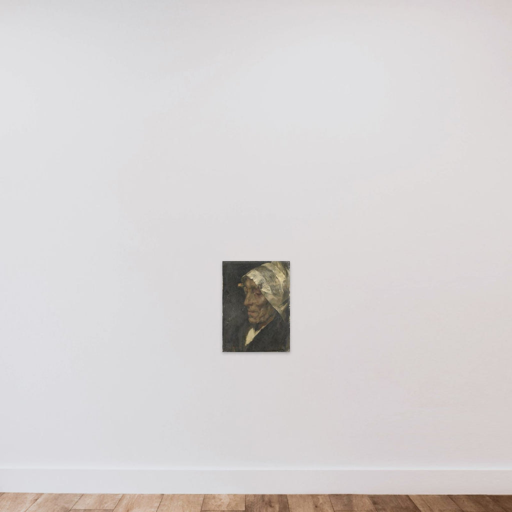 Vissersvrouw unframed — shown to scale