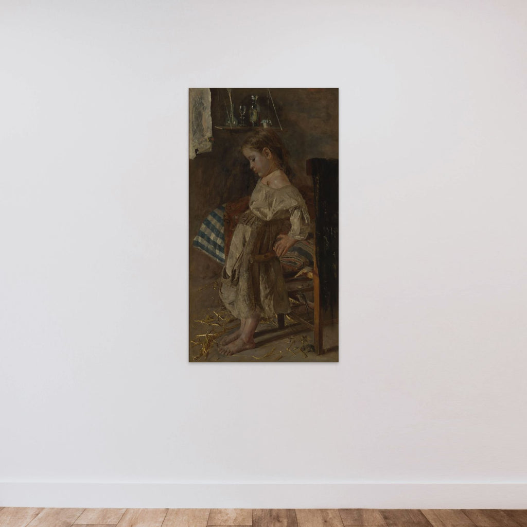 Het arme kind unframed — shown to scale