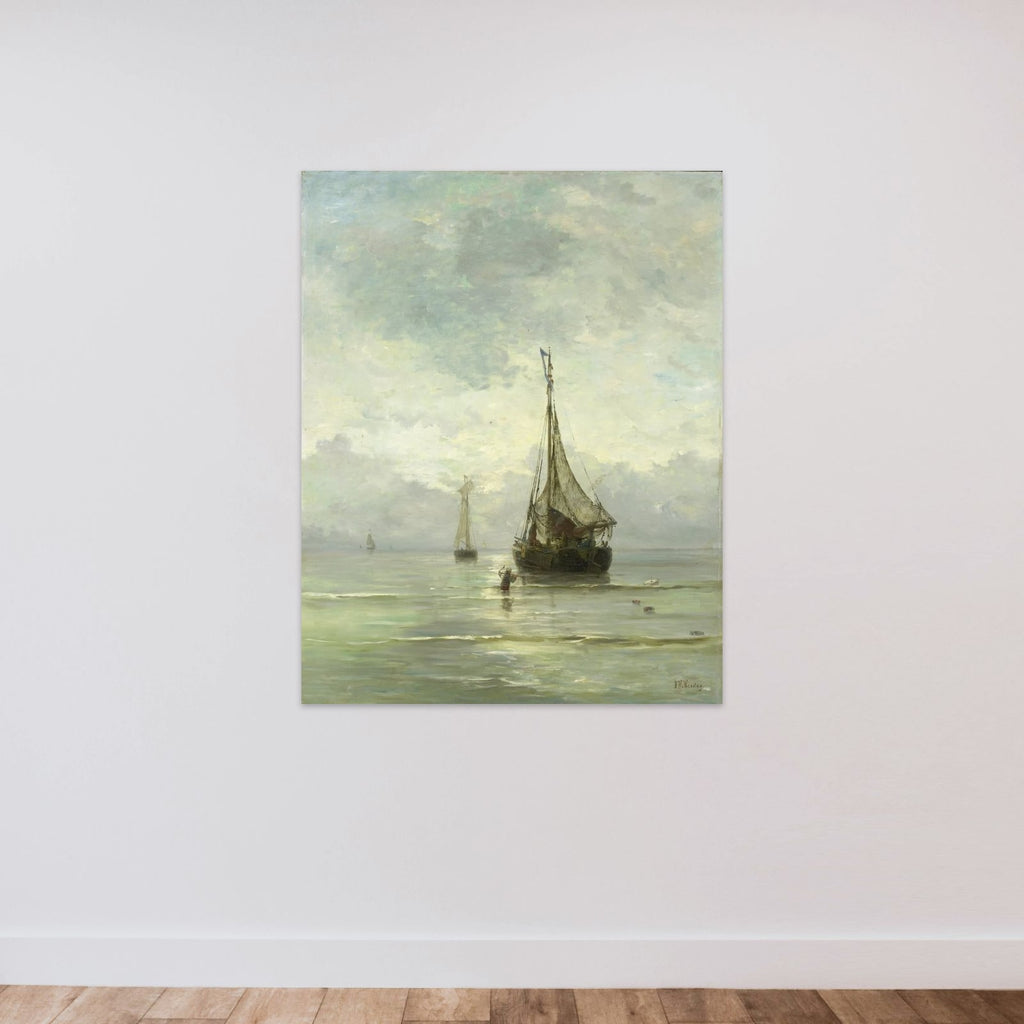 Kalme zee unframed — shown to scale
