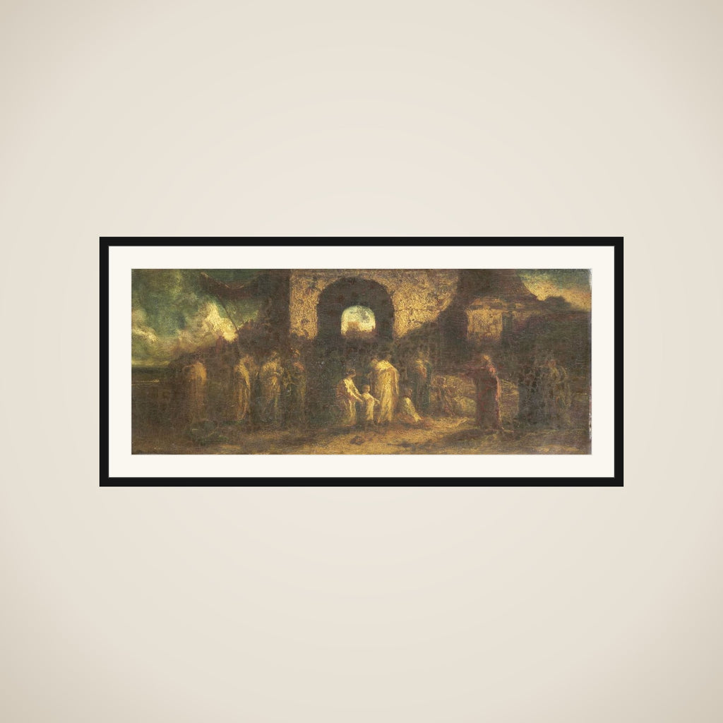 Christus zegent de kinderen framed