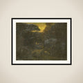 'La Gorge aux Loups' framed