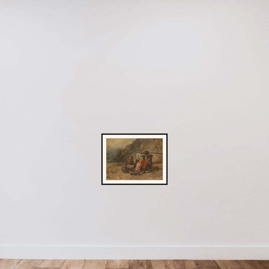 Strandgezicht met kaapstanders framed — shown to scale