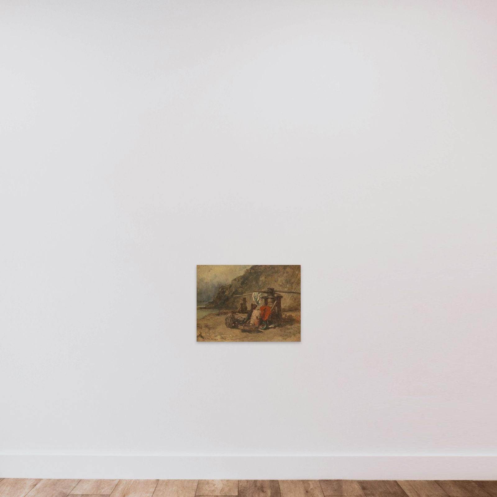 Strandgezicht met kaapstanders unframed — shown to scale