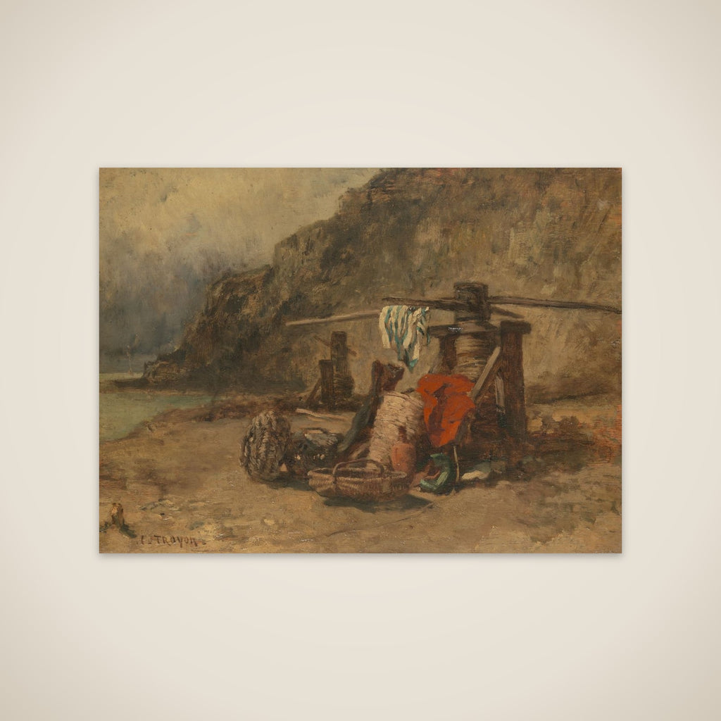 Strandgezicht met kaapstanders unframed print