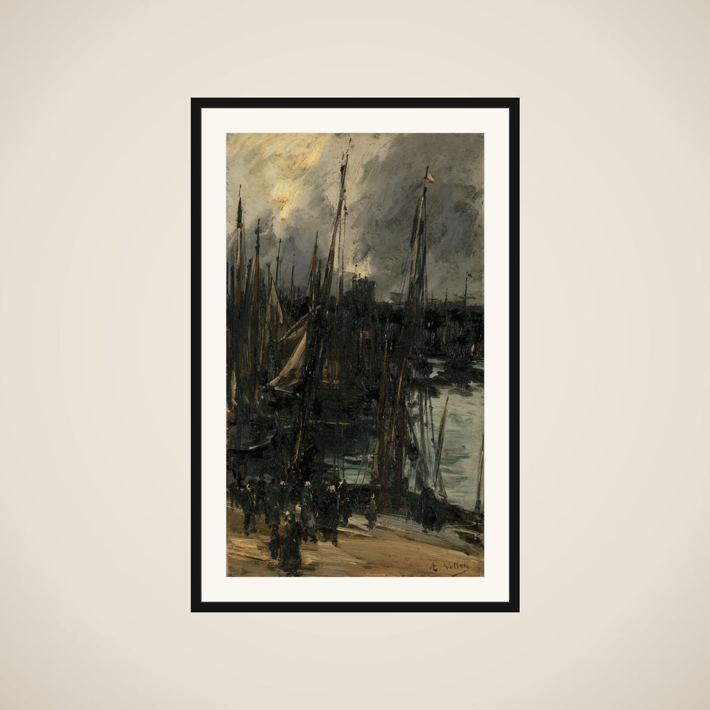 Harbour view in Dunkerque (or Dieppe?) framed
