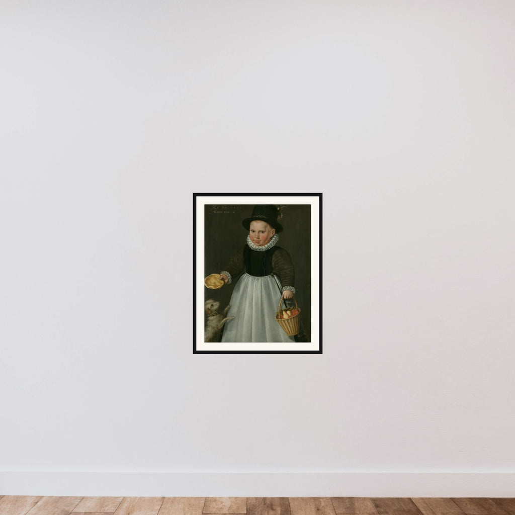 Portrait of a little Boy framed — shown to scale