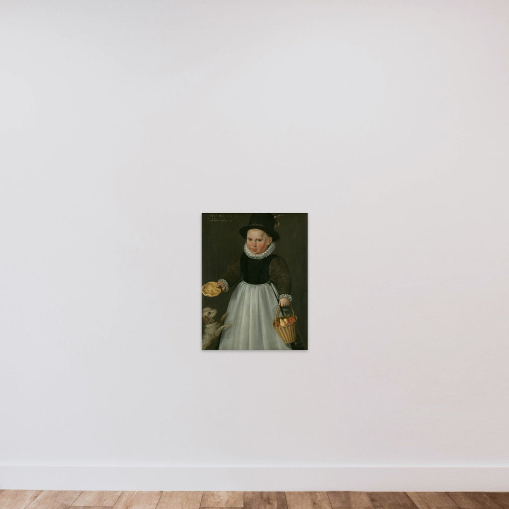 Portrait of a little Boy unframed — shown to scale