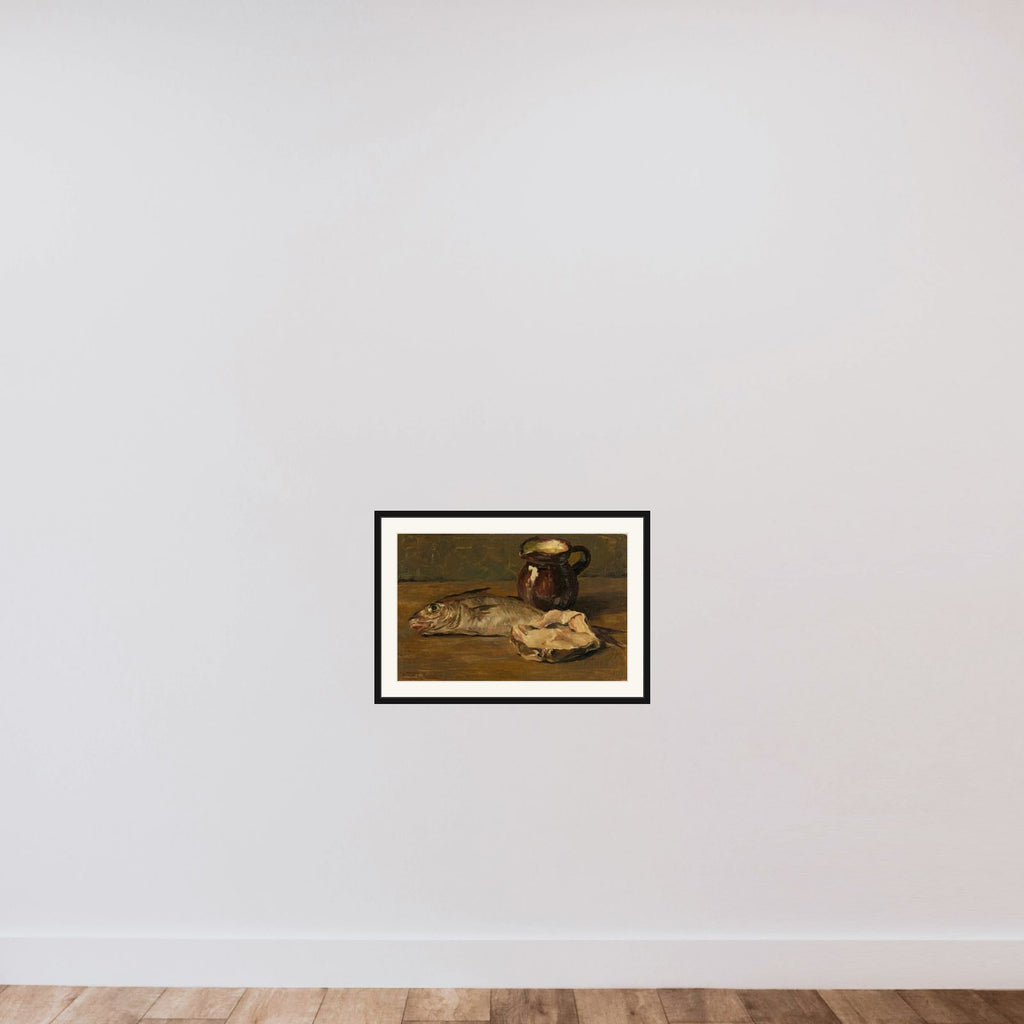 Still life with kabeljauw framed — shown to scale