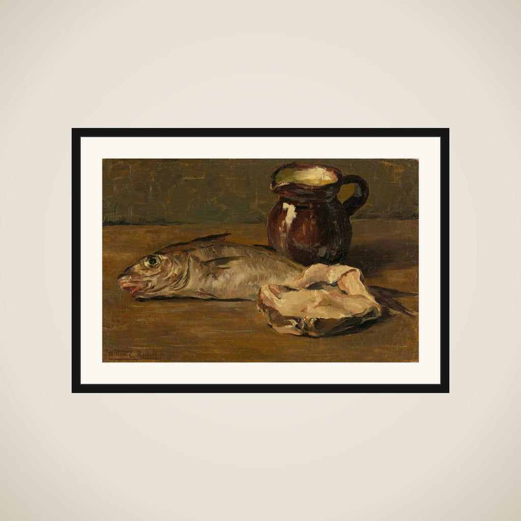 Still life with kabeljauw framed