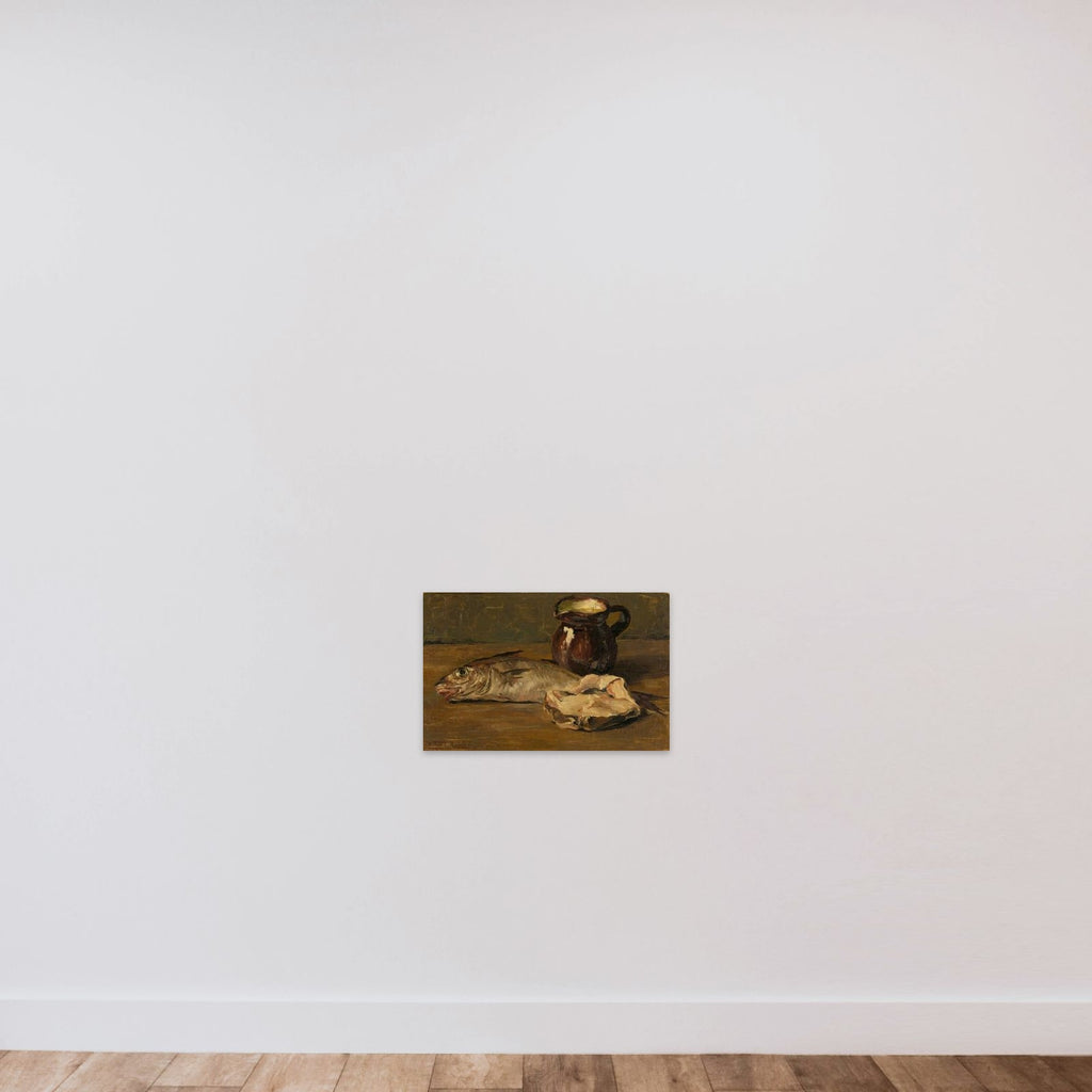 Still life with kabeljauw unframed — shown to scale