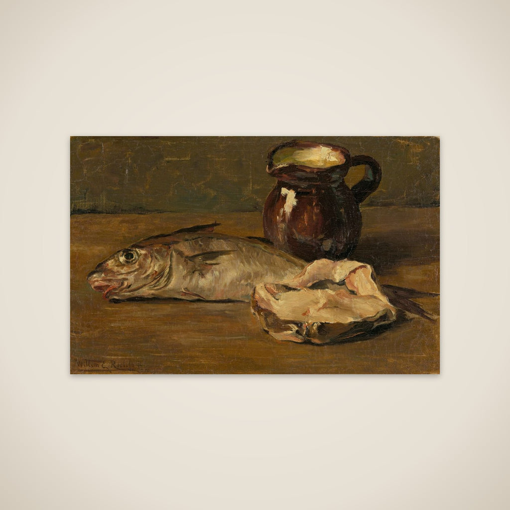 Still life with kabeljauw unframed print