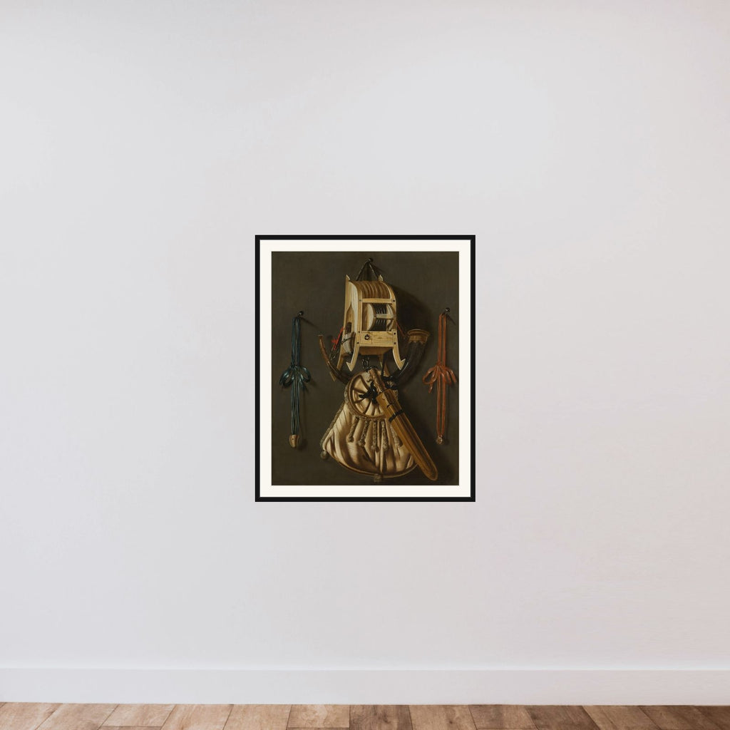 Still Life with Implements of the Hunt framed — shown to scale