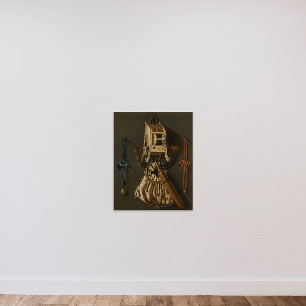 Still Life with Implements of the Hunt unframed — shown to scale