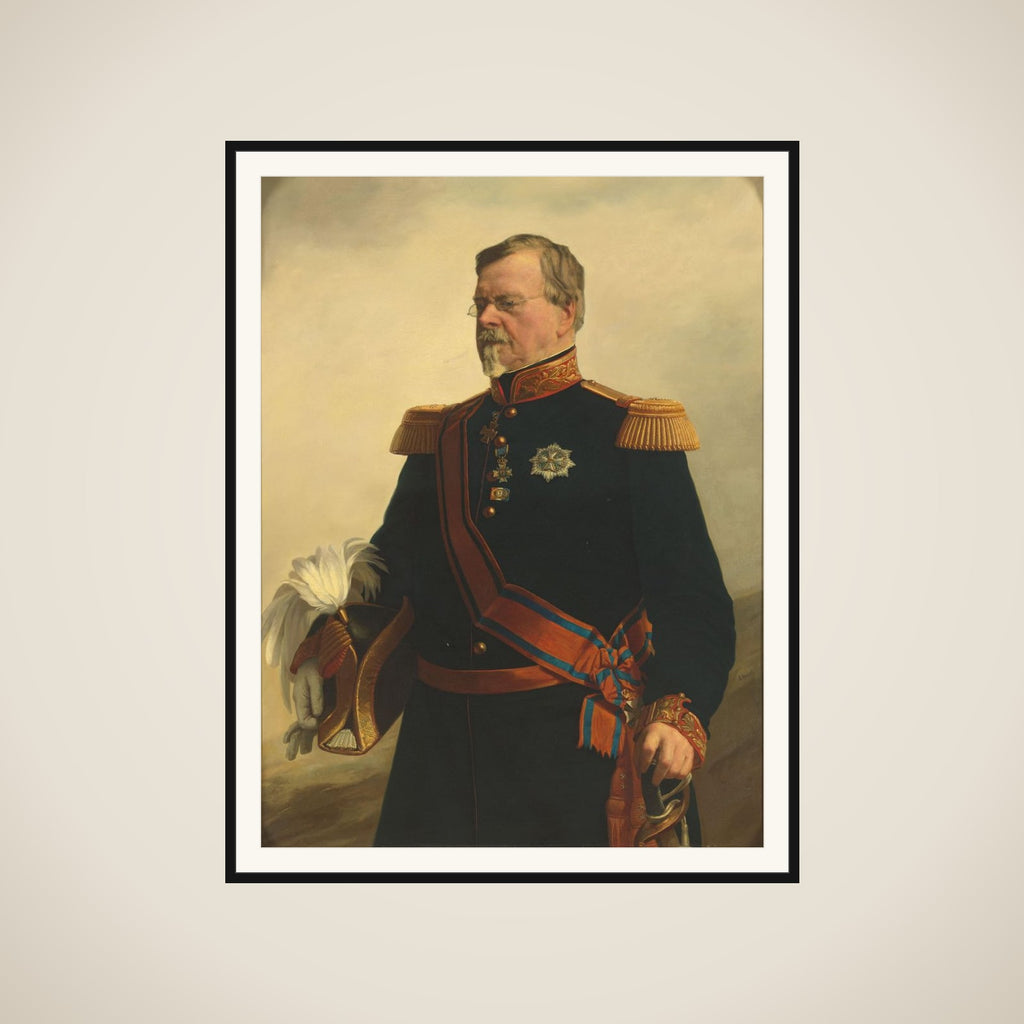 Bernhard (1792-1862), hertog van Saksen-Weimar. Generaal in Nederlandse dienst framed