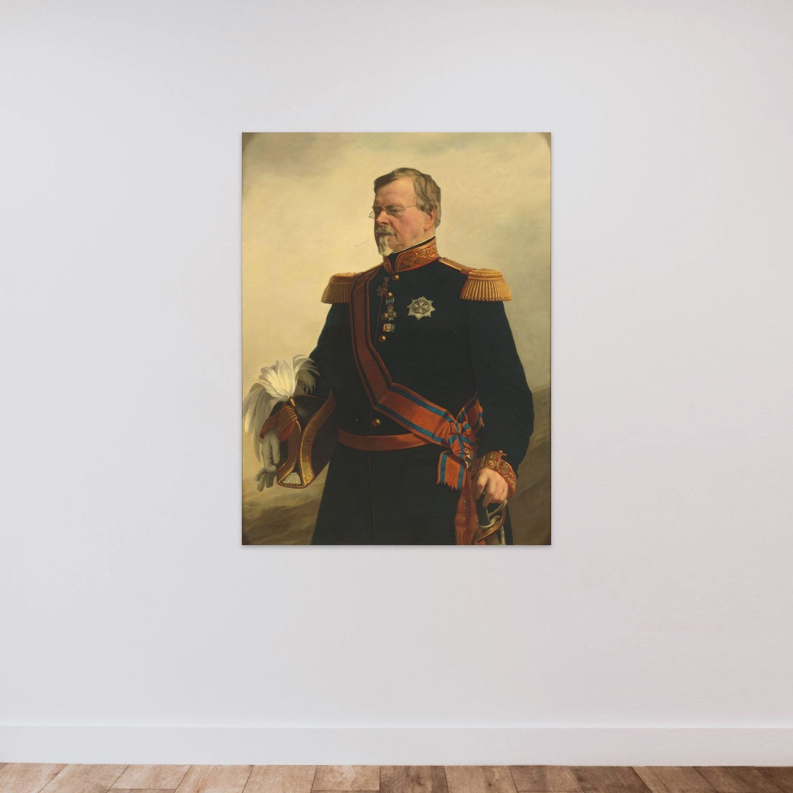 Bernhard (1792-1862), hertog van Saksen-Weimar. Generaal in Nederlandse dienst unframed — shown to scale