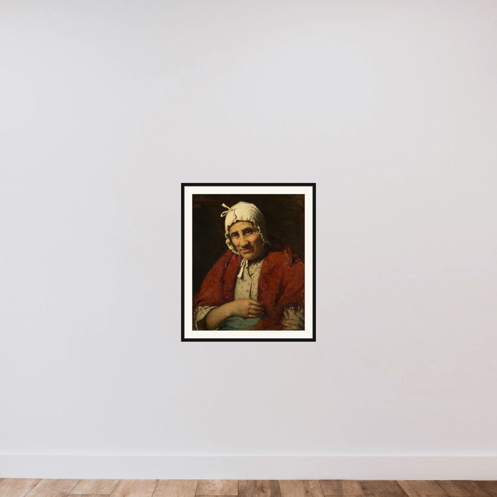 Old Jewish Woman framed — shown to scale