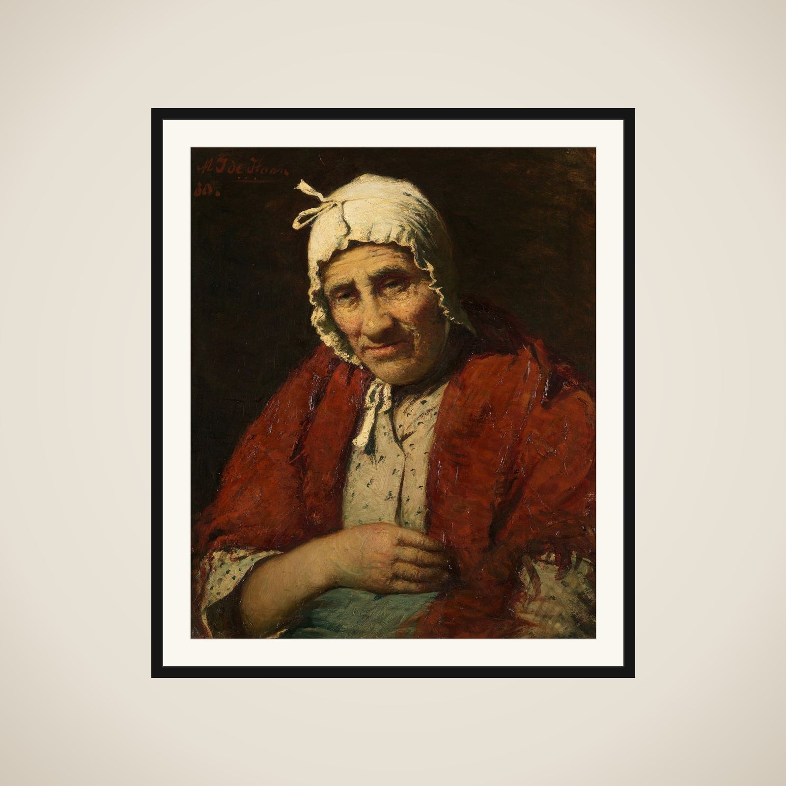 Old Jewish Woman framed