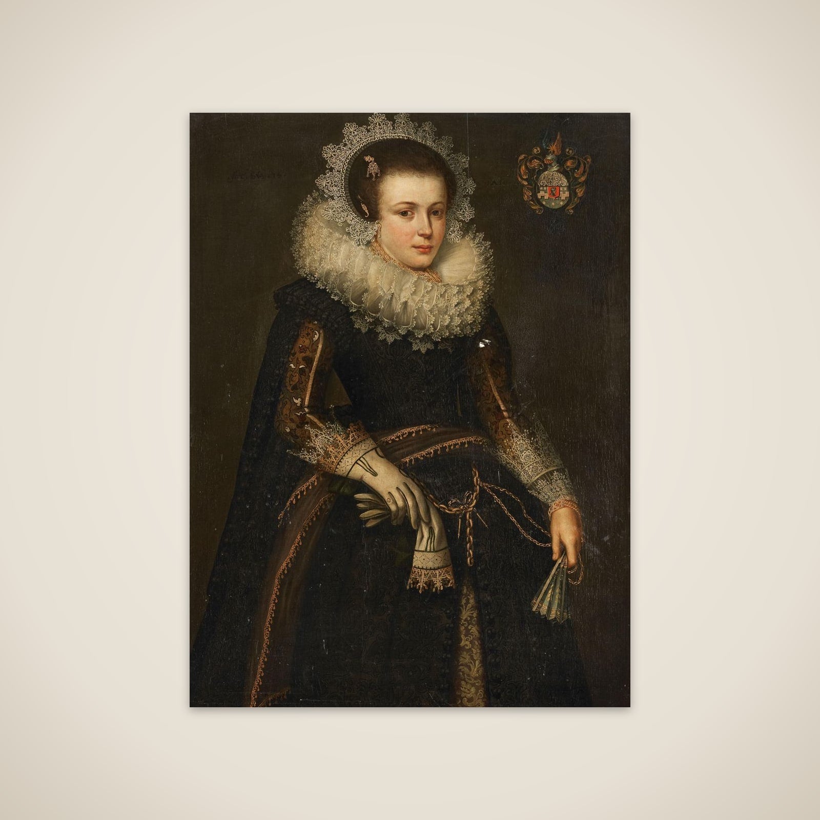 Portrait of Mertijntje van Ceters (1609-24) unframed print