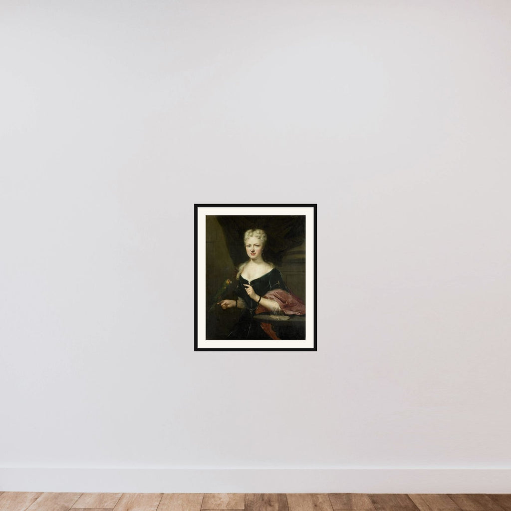Portrait of Maria Magdalena Stavenisse, Wife of Jacob de Witte of Elkerzee, Councilor of Zierikzee framed — shown to scale