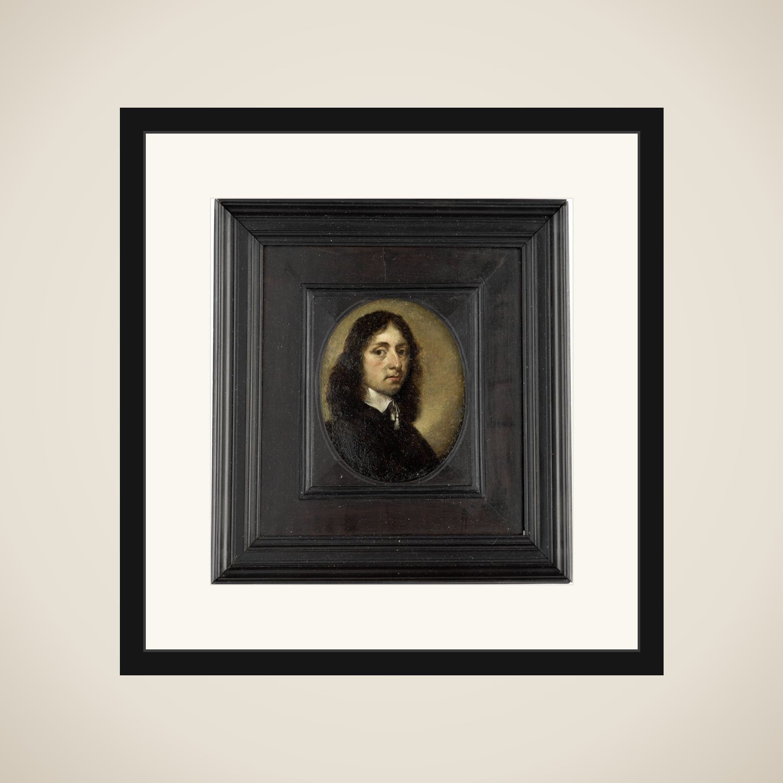 Portrait of een man framed