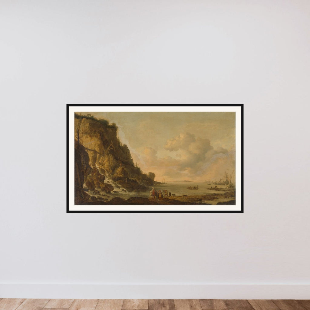 Rocky Coast framed — shown to scale