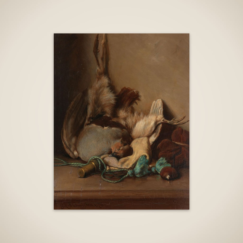 Still life with Wood Pigeon and Powder Horn unframed print