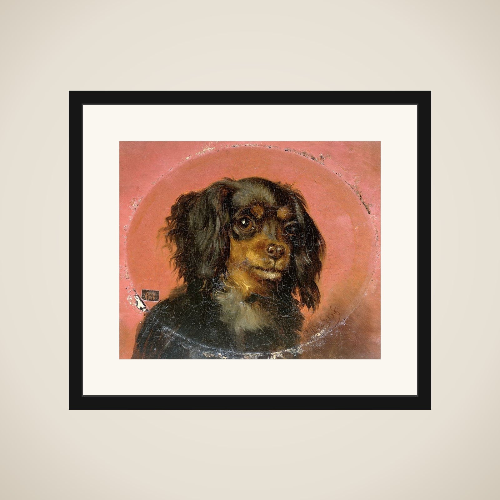 Portrait of a Puppy framed