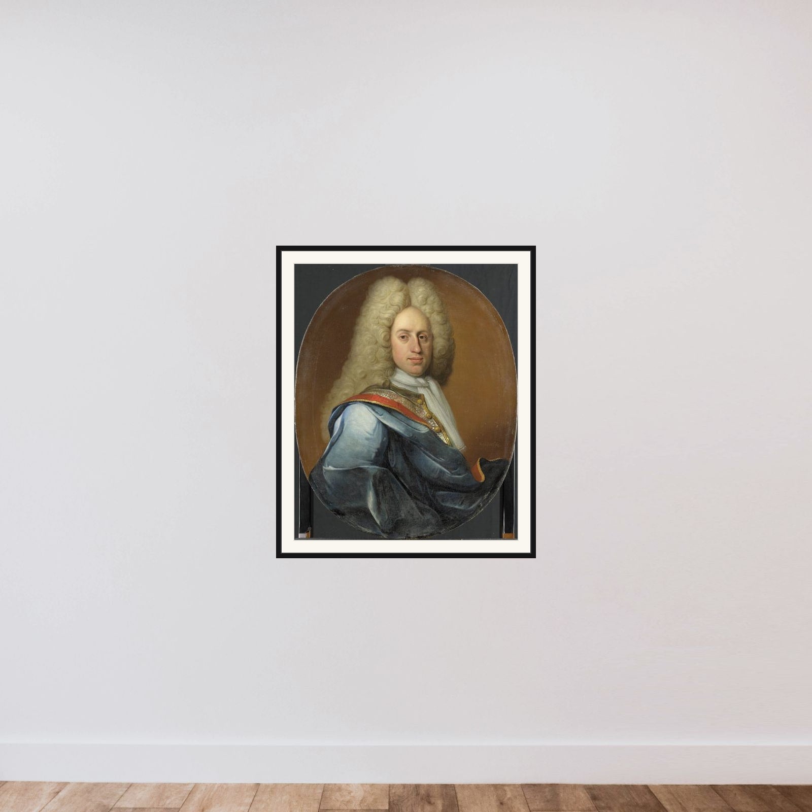 Hieronymus Josephus Boudaen, Lord of St Laurens and Popkensburg framed — shown to scale