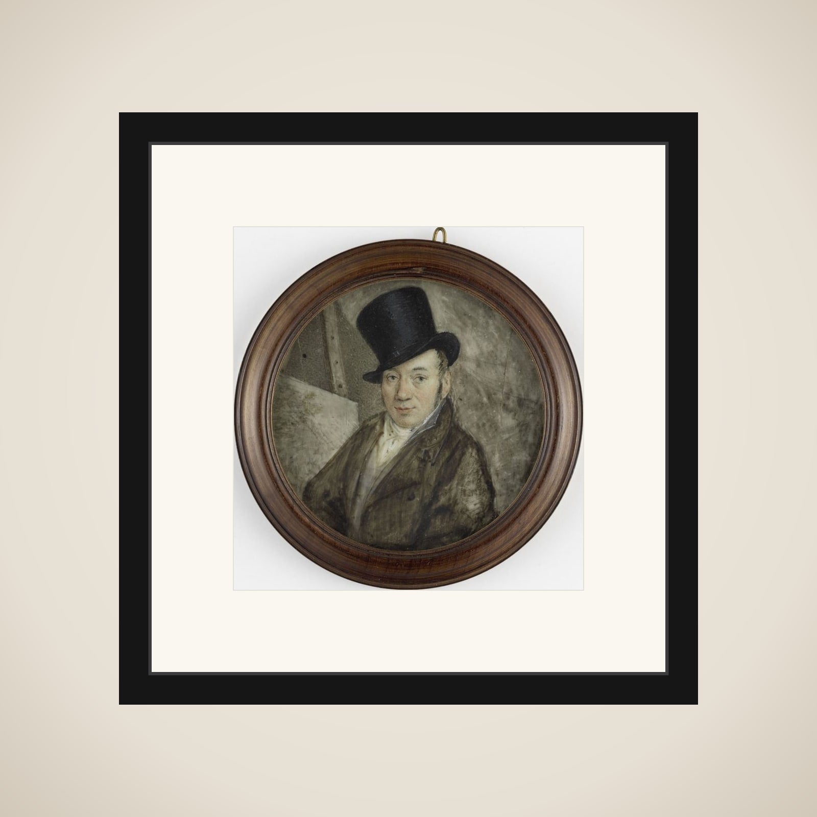 Self-portrait framed