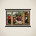 Triptych with the Lamentation framed