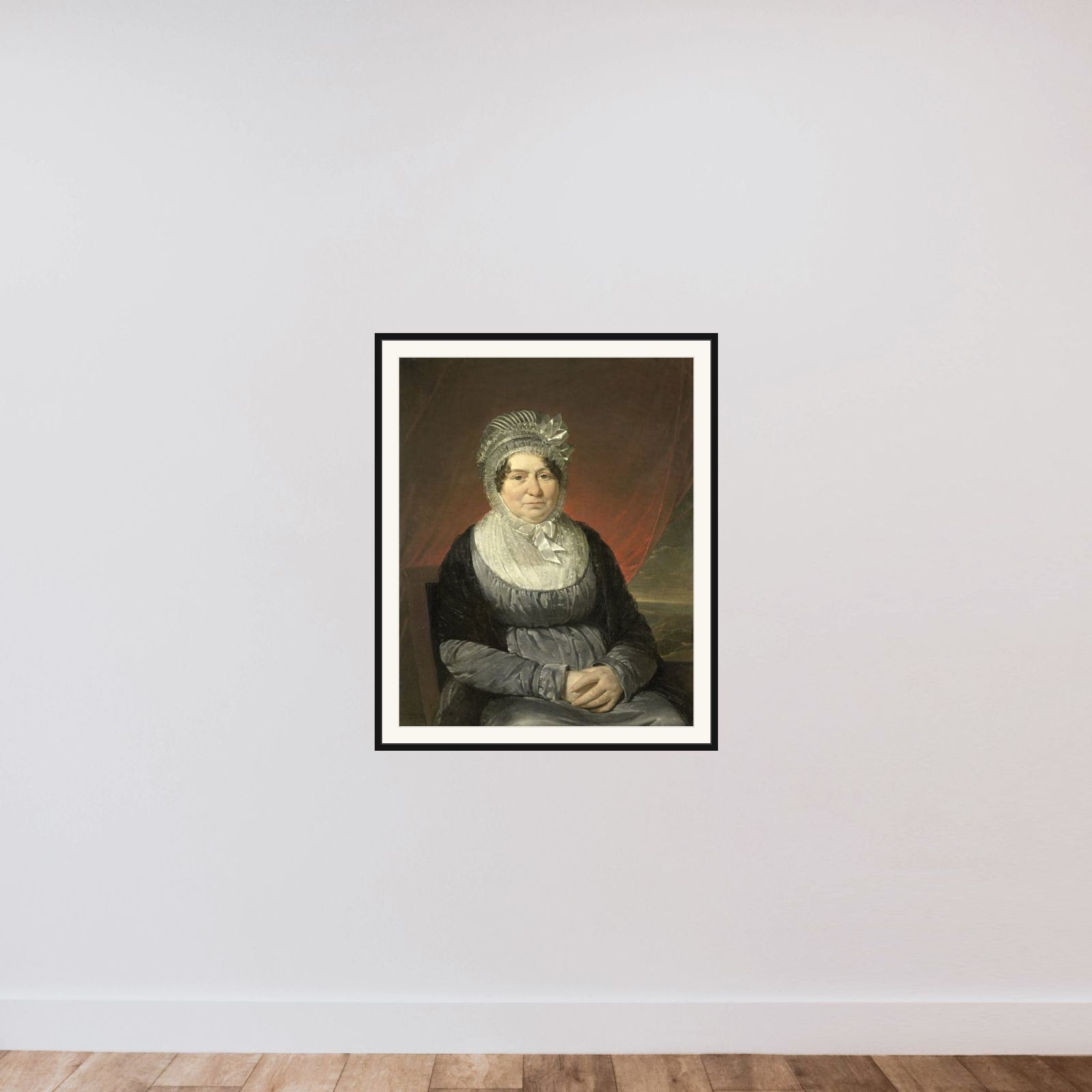 Mrs Brak-Haskenhoff framed — shown to scale