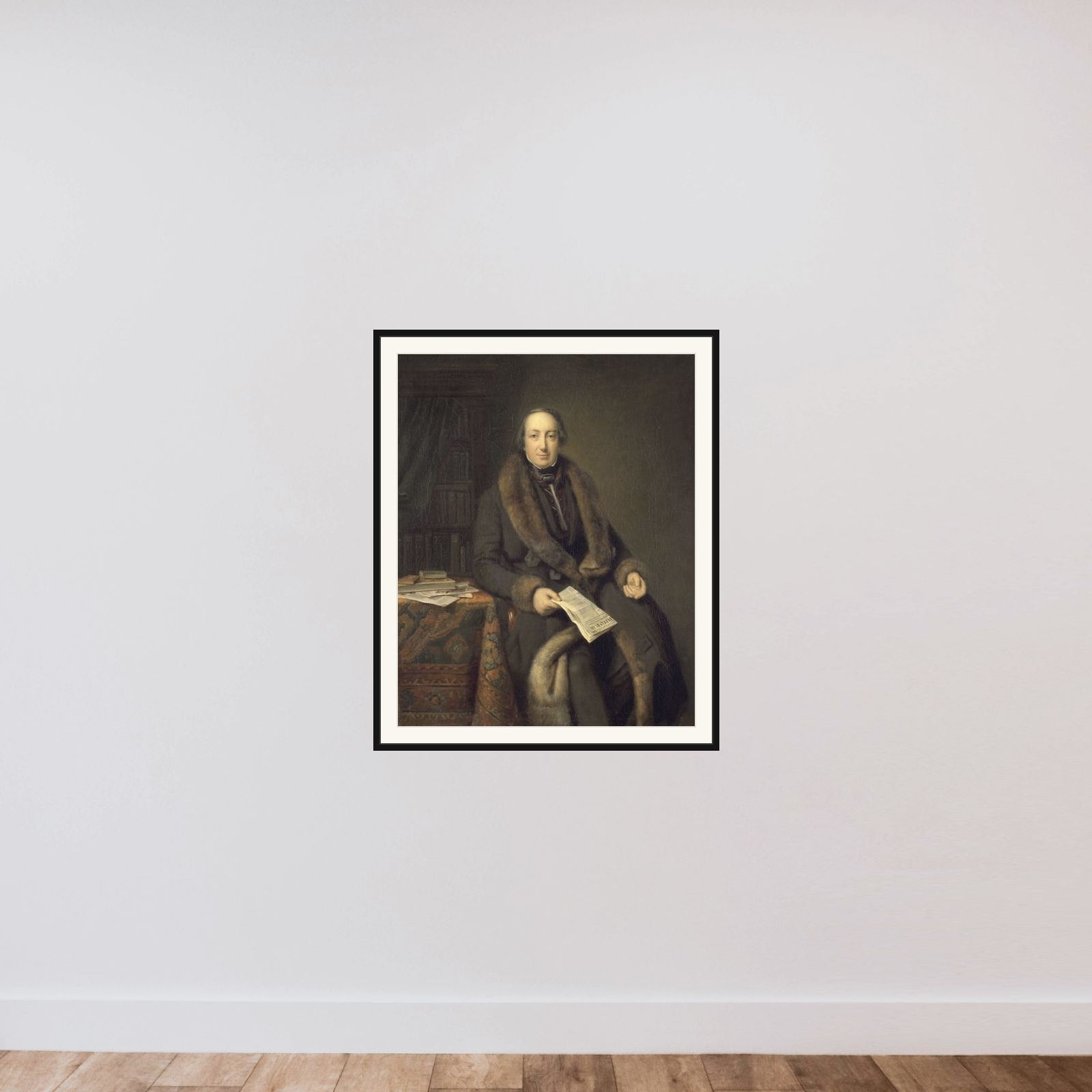 Pieter Arnold Diederichs (1804-74). Boekhandelaar te Amsterdam en oprichter van het Algemeen Handelsblad in 1828 framed — shown to scale
