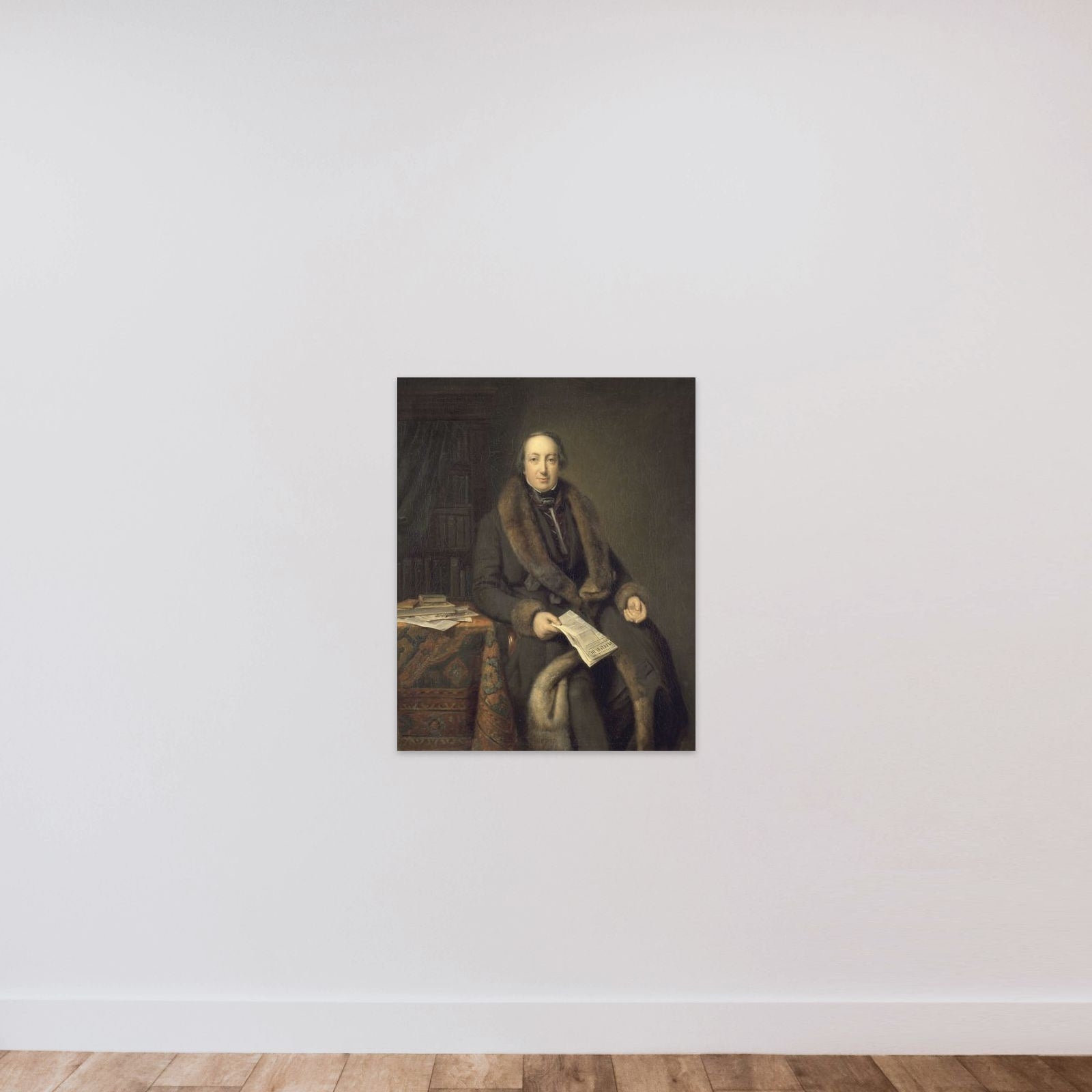 Pieter Arnold Diederichs (1804-74). Boekhandelaar te Amsterdam en oprichter van het Algemeen Handelsblad in 1828 unframed — shown to scale