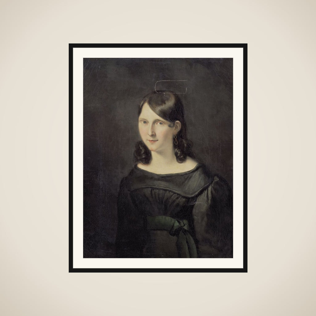 Portrait of een girl, vermoedelijk mejuffrouw Sligting framed