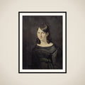 Portrait of een girl, vermoedelijk mejuffrouw Sligting framed