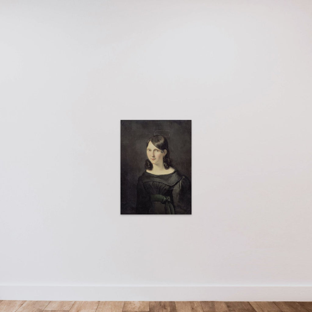 Portrait of een girl, vermoedelijk mejuffrouw Sligting unframed — shown to scale