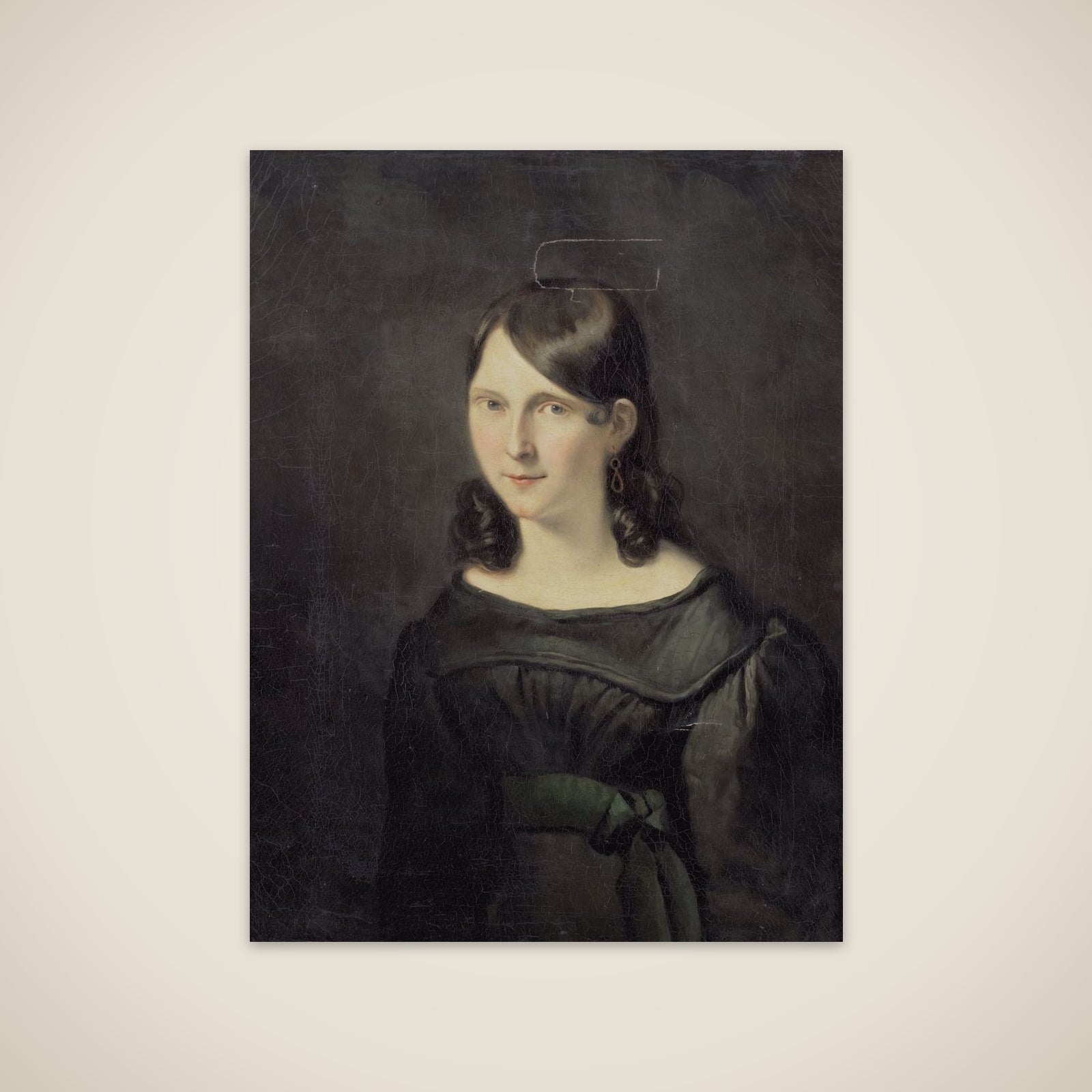 Portrait of een girl, vermoedelijk mejuffrouw Sligting unframed print