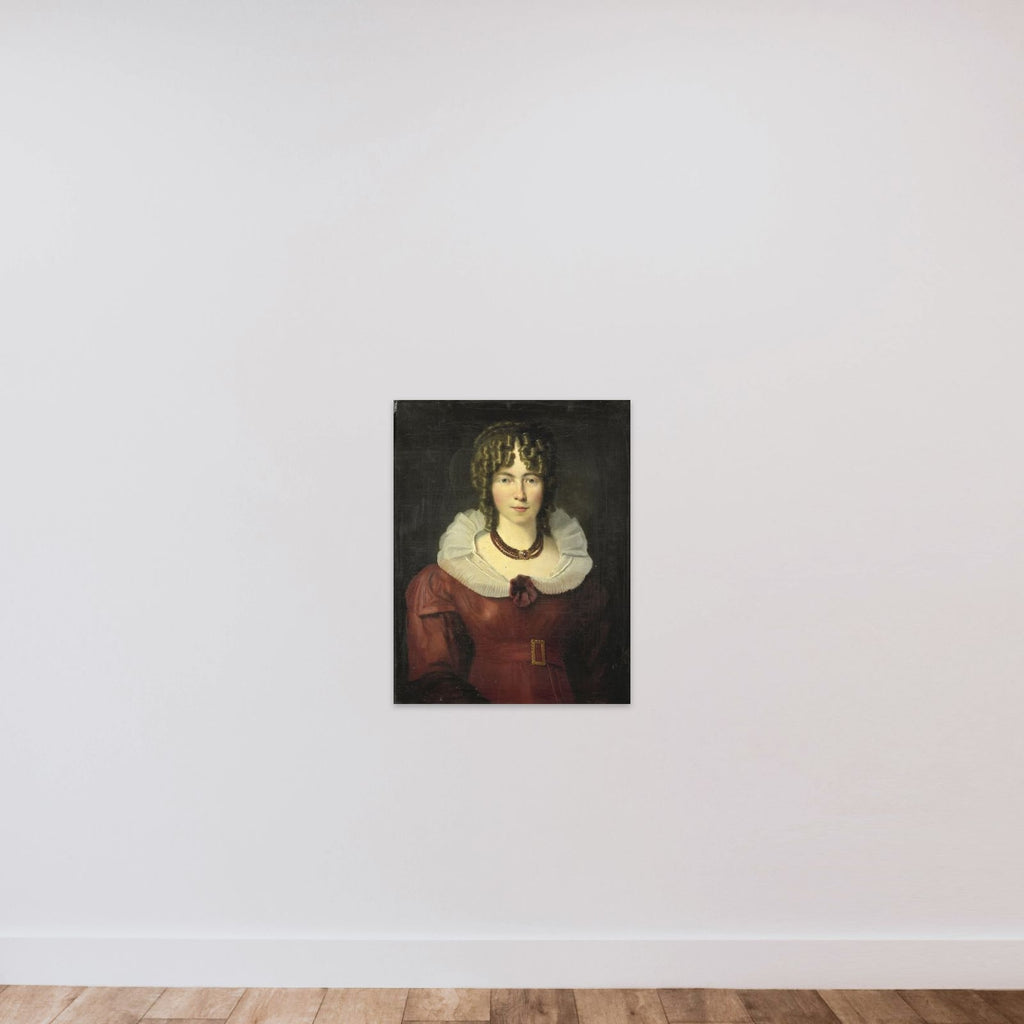 Portrait of a young Woman unframed — shown to scale
