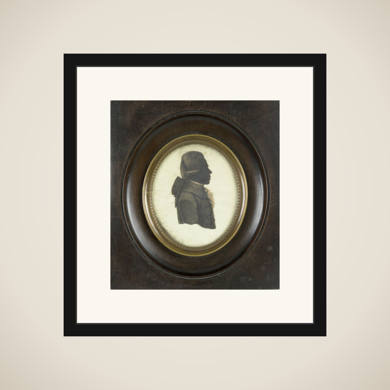 Portrait of een man framed