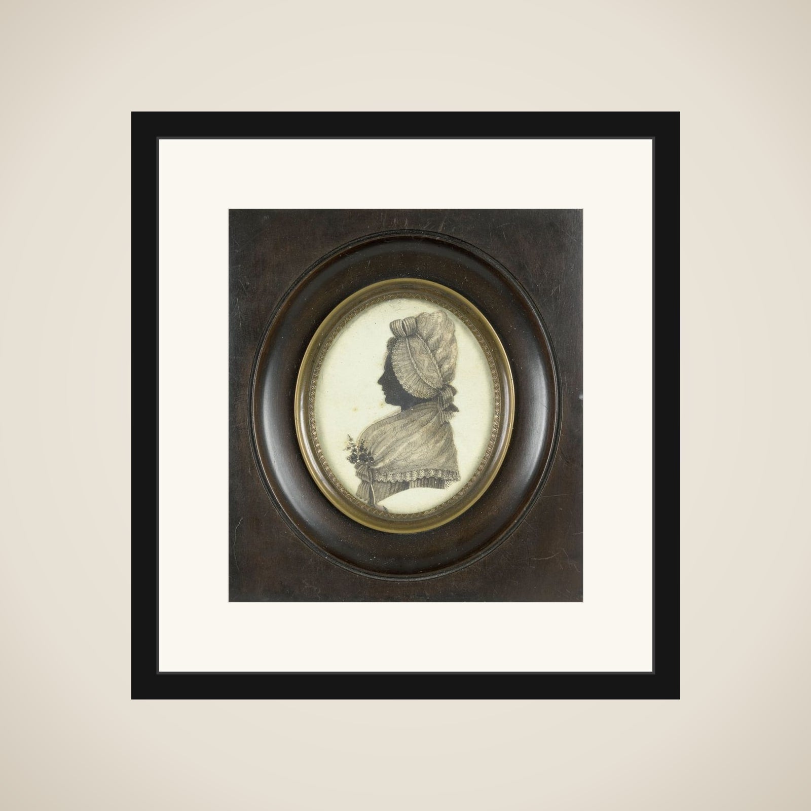 Portrait of een vrouw framed