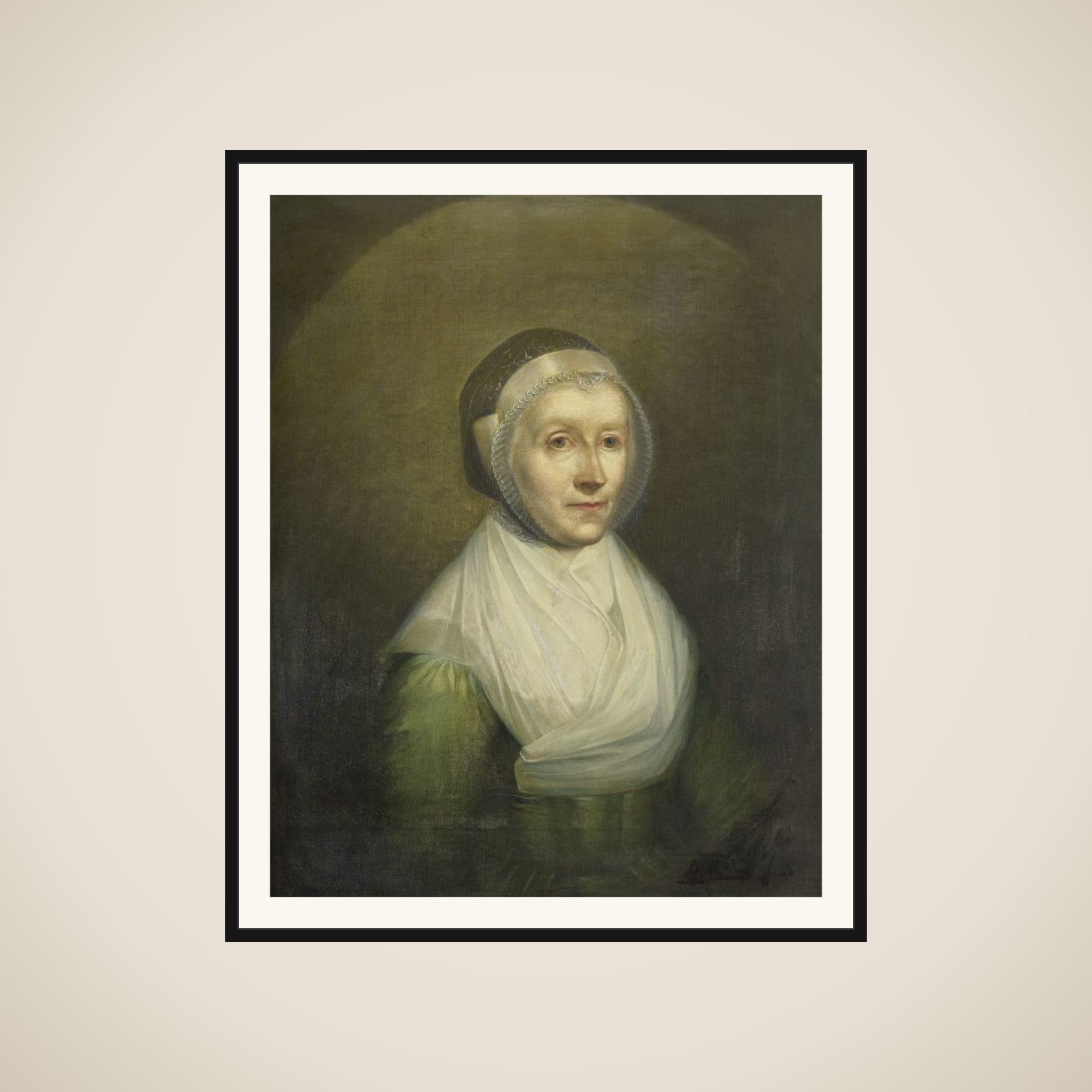 Portrait of Christina Sebilla Charlotte Bakhuizen (1750-1810) framed