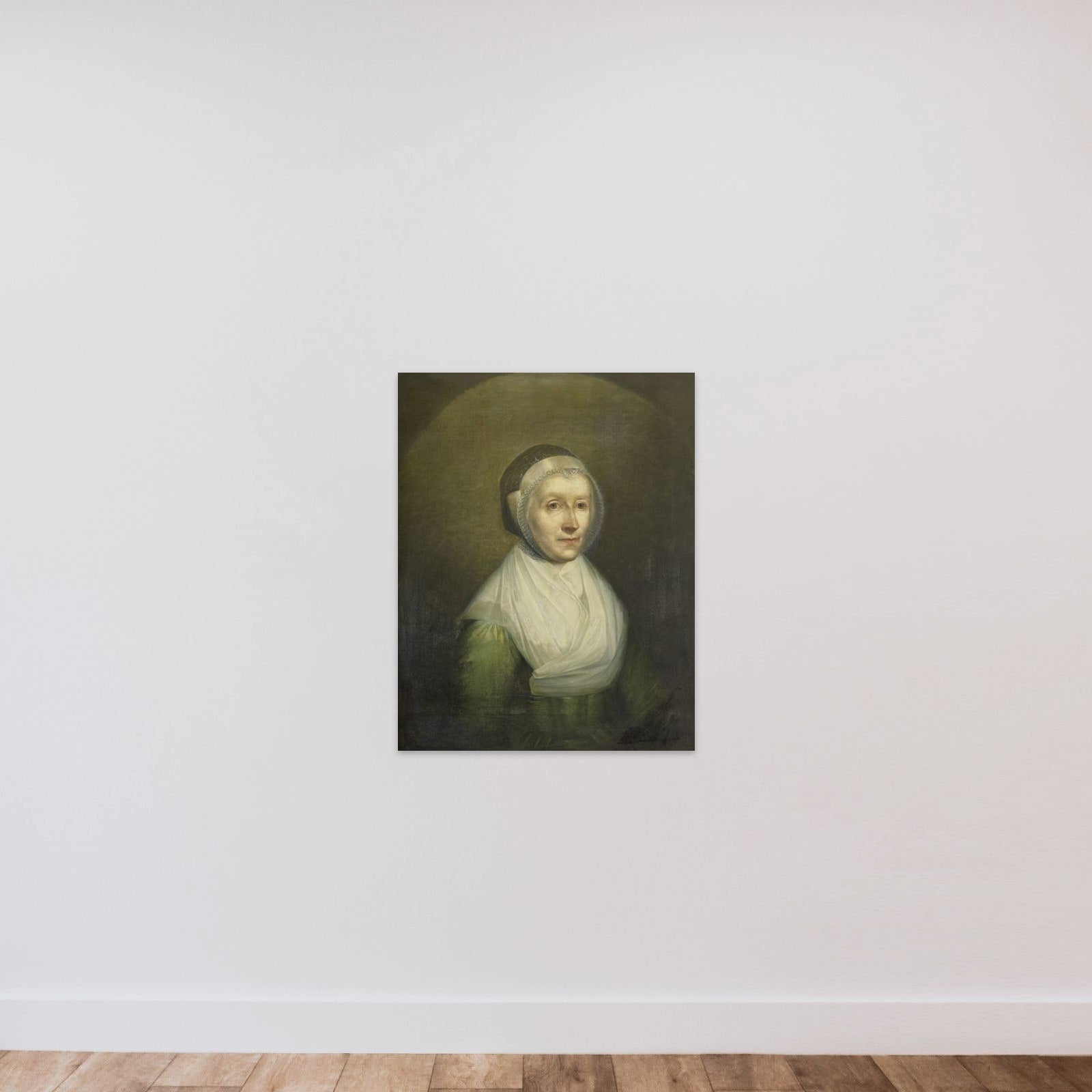 Portrait of Christina Sebilla Charlotte Bakhuizen (1750-1810) unframed — shown to scale