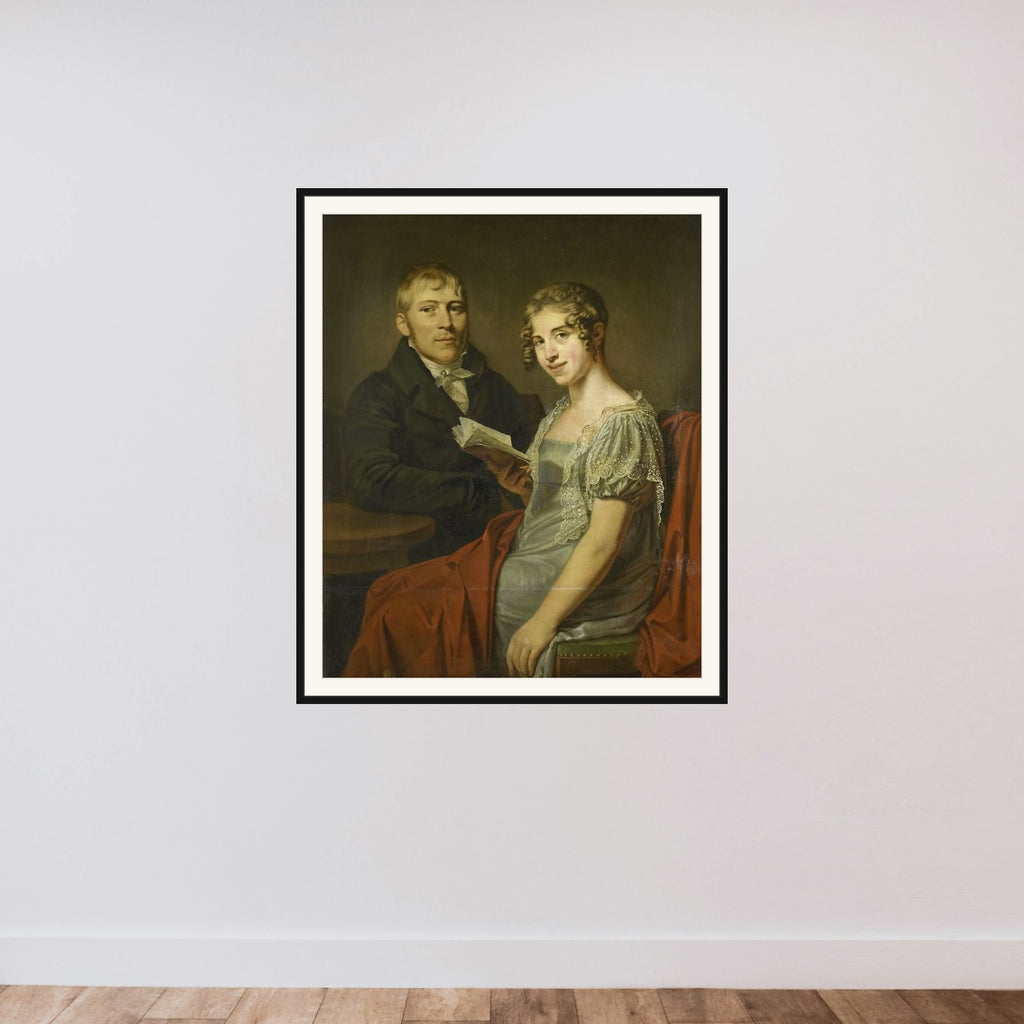 Hendrik Arend van den Brink (1783-1852) and his Wife Lucretia Johanna van de Poll (1790-1850) framed — shown to scale