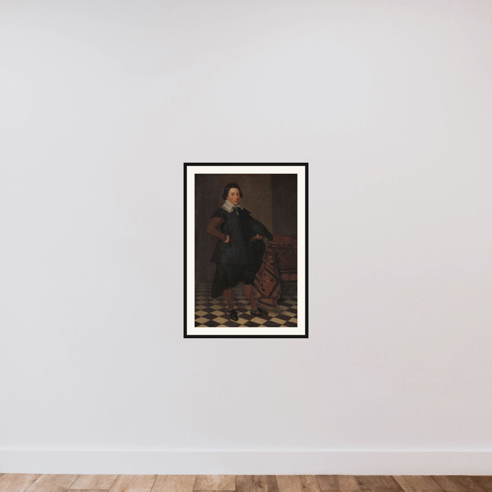 Paul de Hooghe (1611-74) framed — shown to scale